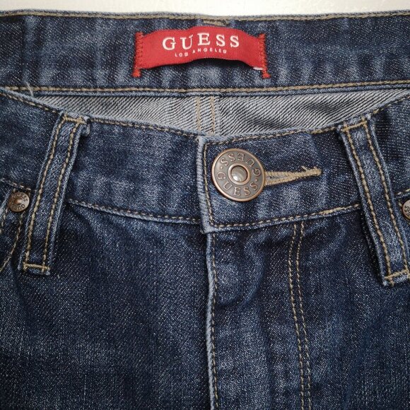 Guess Men's Size 33/32 Slim Straight Del Mar Fit Medium Wash Blue Jeans - Picture 4 of 14